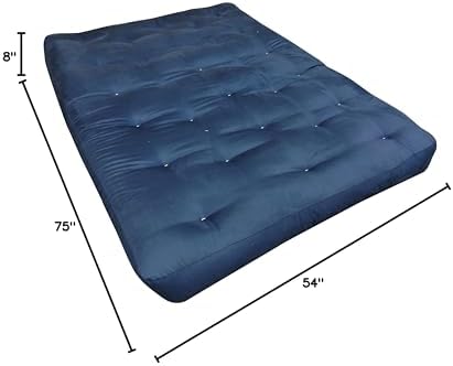 Gold Bond 8" Double Foam & Cotton Futon Mattress, Sage Microfiber, Full, Green
