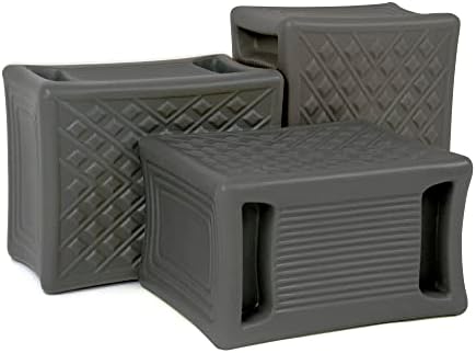Simplay3 Handy Home 3-Level Heavy Duty Work/Garden Seat - 12" x 15" x 9" - Gray, Made in USA