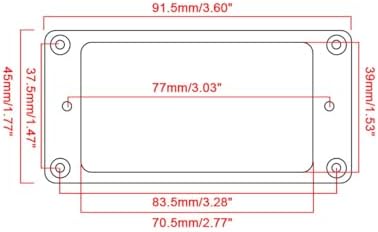 Metallic 2-Pack Humbucker Pickup Rings | Flat Mounting Frame for Electric Guitar, Chromium-plated Iron, Chrome Bridge Neck Pickup Covers Replacement Part