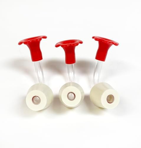 National Artcraft RED Plug-Style Flower Hummingbird Feeder Tubes - (3/Pk) | Replacement Feeder | Home Garden
