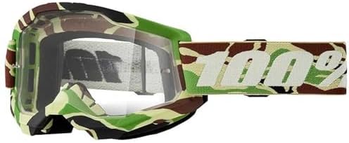 100% STRATA 2 Goggles - Sports Goggles for Motocross & Mountain Biking - Eyewear for Bike Riders - Motocross Eyewear for Men
