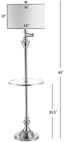 JONATHAN Y Cora 60" Metal Swing Arm Floor Lamp, Oil Rubbed Bronze/Clear