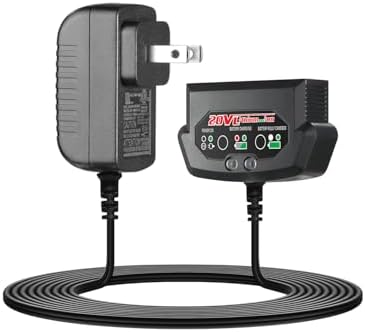 AVID POWER 20V Max Lithium Ion Battery Charger, Only Compatible with Avid Power 20V 1.5/2.0Ah Batteries (Excludes 3.0Ah Batteries)
