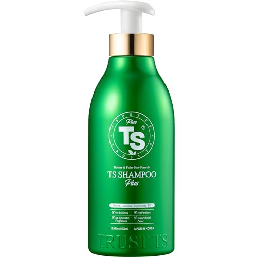 TS Shampoo plus 500ml (16.9oz), for Thinning Hair with Biotin, Pantenol and Caffein