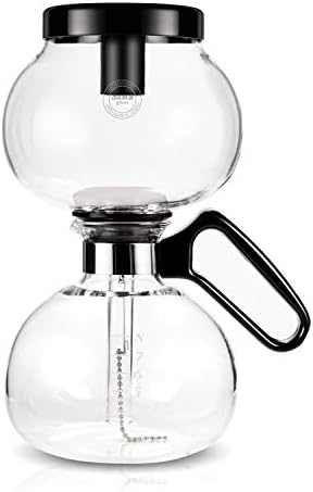 Yama Glass 5-Cup Stovetop Siphon Coffee Maker, 15 Oz Vacuum Brew, Heat-Resistant Borosilicate Glass