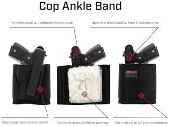 GALCO CAB2L Cop Ankle Band Right Hand Neoprene Ankle Holster