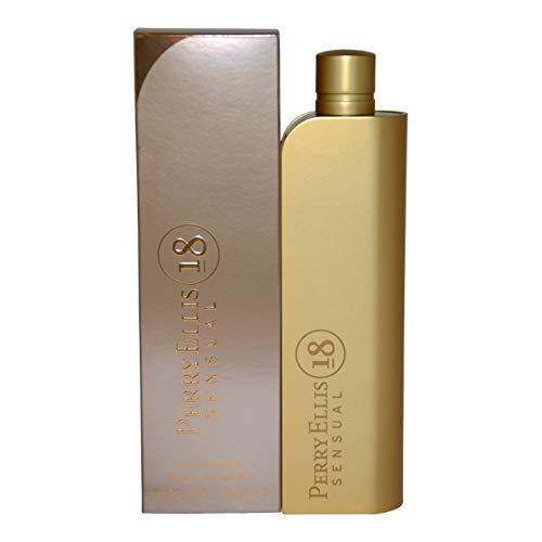 Perry Ellis 18 Sensual Eau de Parfum Spray for Women, 3.4 Oz | Perfumes for Women, Women's Fragrances with Notes of Fruit and Vanilla, Long Lasting Vanilla Perfume, Full-Size Bottle