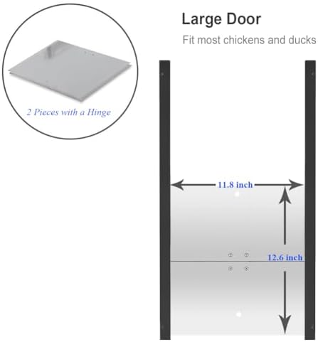 JVR WiFi Chicken Coop Door, App Alexa Control, Sunrise Sunset, Anti-Pinch