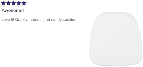 Flash Furniture Soft Black Fabric Chiavari Chair Cushion | Soft Fabric, Hook and Loop Fastener, Replacement Cushion