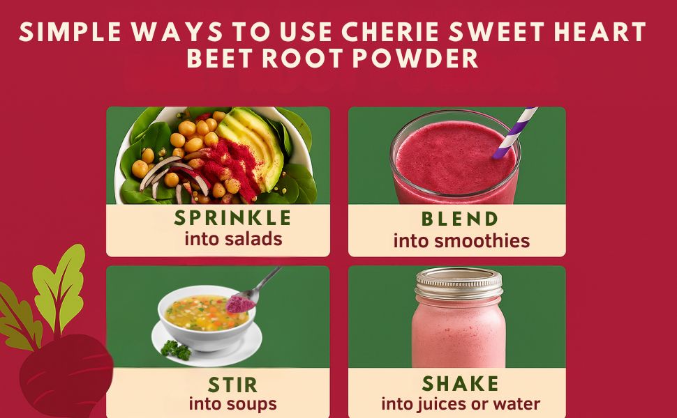 Way to use beet root powder