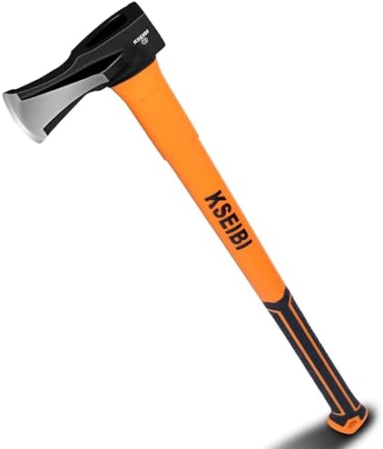KSEIBI Wood Axe, Small Outdoor Camp Hatchet for Splitting and Kindling Wood