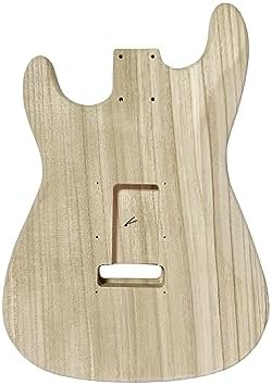 DBL ST Style DIY Electric Guitar Kit,Paulownia Body and Maple Neck