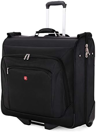 SwissGear 7895 Premium Rolling Garment Bag, Bonus Hanging Feature, Men's and Women's, 24-Inch Luggage - Black