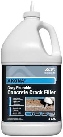 Gray Pourable Concrete Crack Filler, 1 Gallon | Liquid Cement Crack Filler for Concrete, Gallon Size, Pourable, Fills Cracks, Gray in Color, Driveways