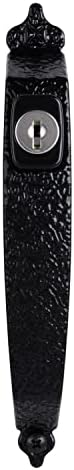 Wright Products - Keyed Colonial Push Button Door Latch for Screen and Storm Doors, Black, 1 Unit