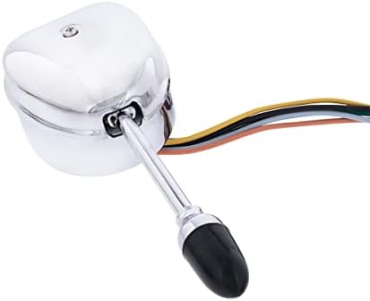 United Pacific Chrome 12V Universal Turn Signal Switch Replacement for Early Cars & Trucks, 7-Wire System, Adjustable Steering Column Clamp - 1 Unit