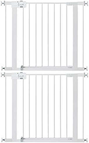Safety 1st Easy Install Walk Thru Baby Gate for Doorway With Door, Dog Gates, Fits 29"-38", Easy Install 28" Tall, White