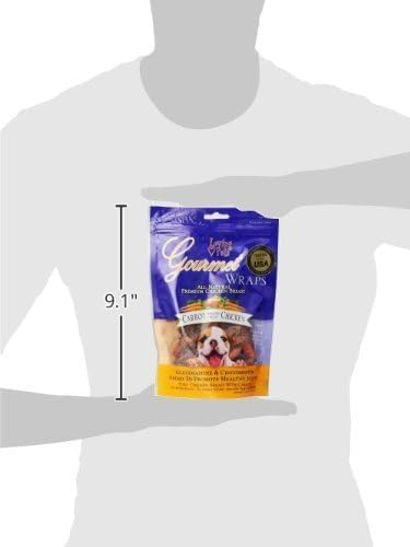 Loving Pets Gourmet All Natural Premium Sweet Potato and Chicken Wraps with Glucosamine and Chondroitin, Dog Treats, 8oz
