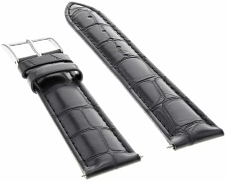 Ewatchparts 21mm Italian Leather Watch Band Strap Compatible With Invicta Men's 1517 I Force Watch Black