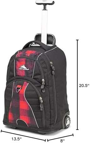 High Sierra Freewheel Wheeled Laptop Backpack, True Navy, 20.5 x 13.5 x 8-Inch
