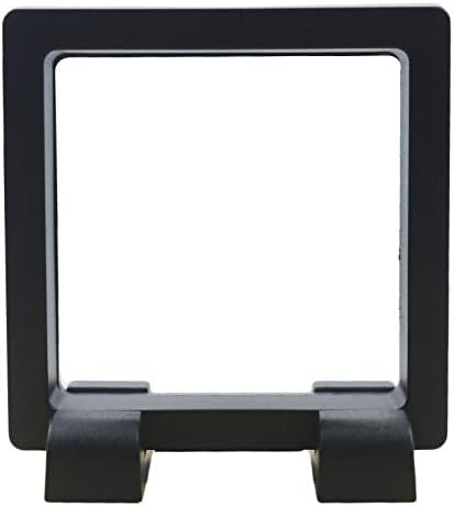 Challenge Coin Holder, Single Coin Display Case, 3D Floating Clear Frame with Feet Stand, Postage Stamp Jewelry Medallion Specimen Medal Holder Box