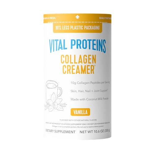 Vital Proteins Collagen Peptides Powder, Vanilla, 10.6oz | Collagen Coffee Creamer, Supports Hair Skin & Nails, Vanilla Flavor, Daily Coffee Add-In, 12 Servings