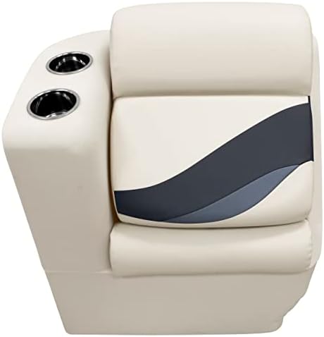 Wise BM13006L-986 Premier Series Pontoon Left Lean Back Recliner, Platinum/Spectra Navy/Cobalt