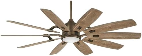 MINKA-AIRE F864L-HBZ Barn 65 Ceiling Fan with LED Light and DC Motor, Brown Heirloom Bronze Finish