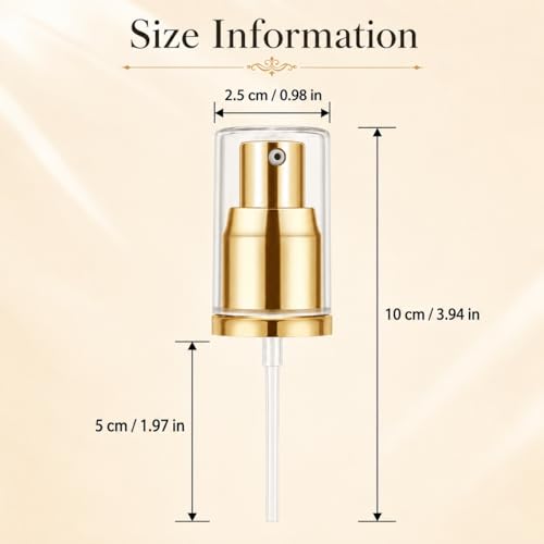 Chris.W 2Pack Foundation Pump Fit for Estee Lauder Double Wear Foundation | DW Replacement Pump Dispenser, for New and Original Bottles, Gold