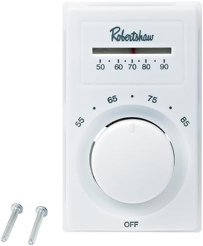 ROBERTSHAW 802 Line Voltage Thermostat with Double-Pole Single-Throw Switch Heat Only
