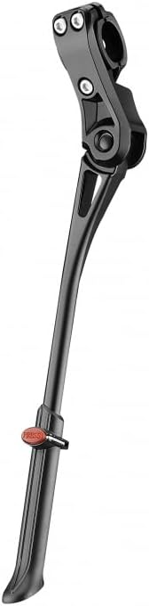 BV Rear Bike Stand for 24"-28" Bikes - Adjustable Bike Kickstand for Adult Bike with 8 Height Levels, Non-Slip Foot & Clamp Grip (Black, Capacity 55 lbs, Single Mount)