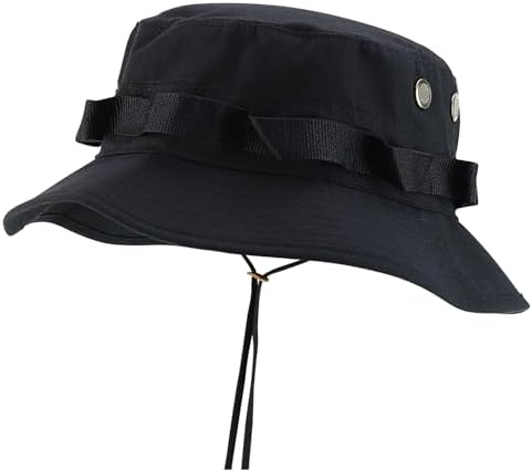 Armycrew Ripstop Tear Resistant Cotton Jungle Boonie Cap with Chin Strap