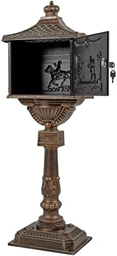 Polar Aurora Mailbox Cast Aluminum Bronze Mail Box Postal Box Security Heavy Duty New