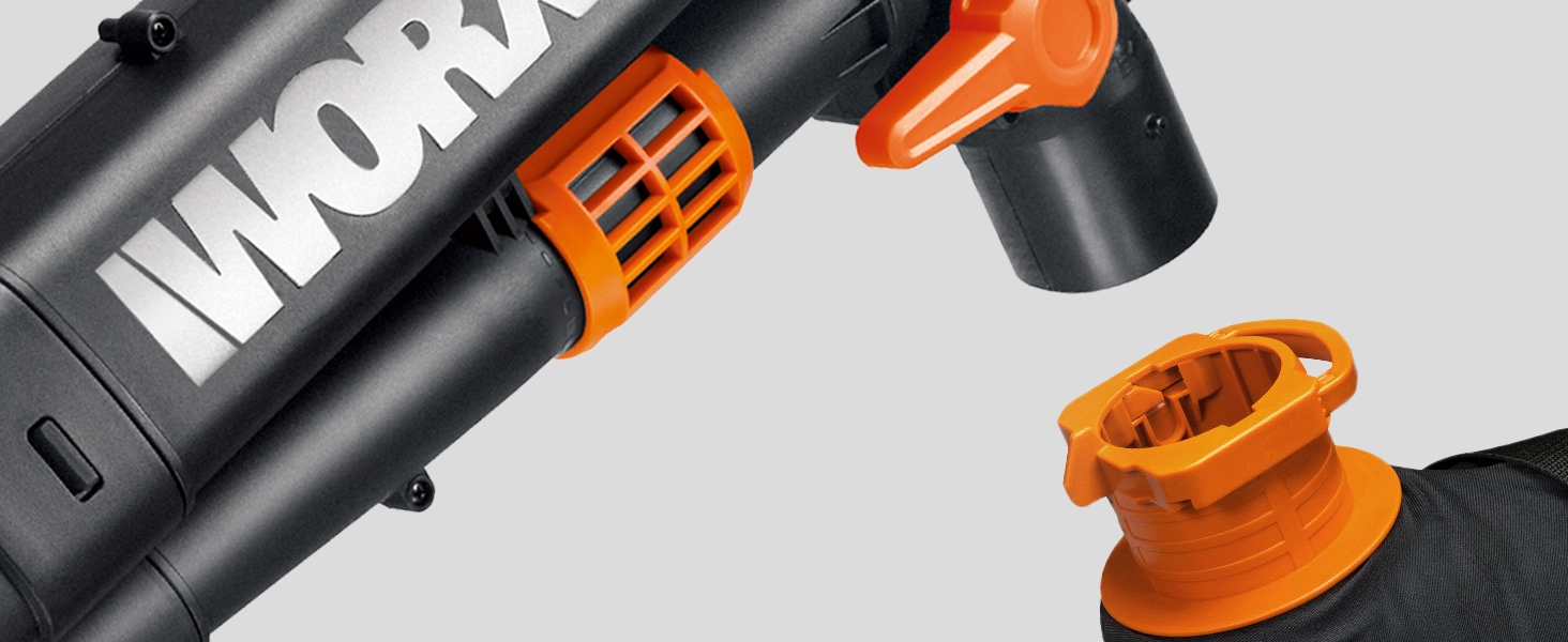 WORX WG509 Corded Leaf Blower/Vacuum/Mulcher - Easily Removable Bag