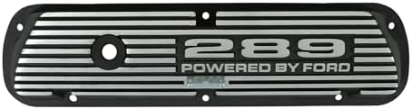 Aluminum Valve Covers with Official 289" "Powered by Ford Lettering in a Silver Powder Coated Finish, Compatible with 1964-1973 Ford Mustang