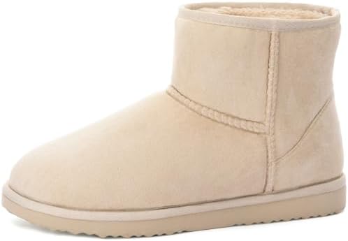 Zizor Women's Cozy Short Bootie Slippers, Winter Warm Hard Bottom House Shoes with Fuzzy Lining