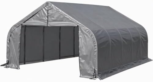 ShelterLogic 82143 Grey 22'x24'x12' Peak Style Shelter