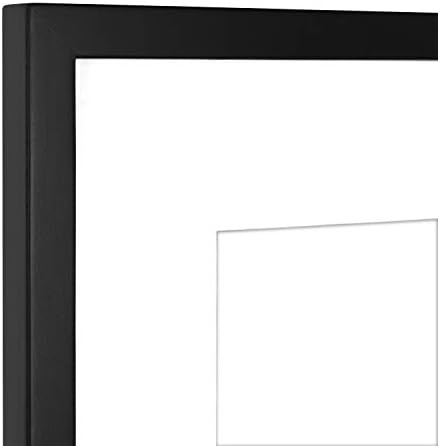 MCS East Village Picture Frame, 18x18 Matted to 12x12, Black, 2-Pack