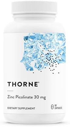 THORNE Zinc Picolinate 30 mg, Highly Absorbable Zinc, 60 Capsules | Supports Immune System, Eye, Skin, Nerve & Reproductive Health*, Trace Mineral Supplement, NSF Contents Certified