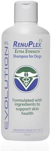 RenuPlex Extra Strength Mange Dog Shampoo - Supports Skin Problems and Mange Control. Unconditional Guarantee. Made in USA
