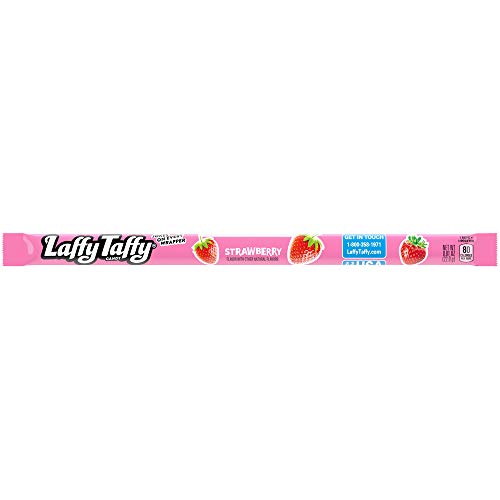 Laffy Taffy Rope Candy, Banana Flavor, 0.81 Ounce Ropes (Pack of 24)