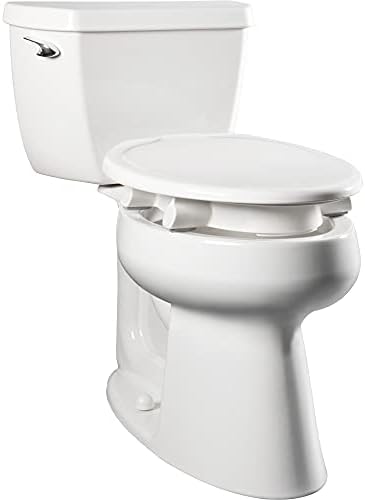 Bemis Assurance 3" Raised Toilet Seat for Seniors, Therapist Preferred for Safety, Secure Hinges, Clean Shield Guard, Elongated, White