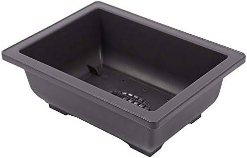 15 PCS 6.5 Inch Bonsai Training Pots with Trays, Rectangular Plastic Growing Pots, Flower Succulent Pots Container for Garden, Yard, Office, Porch