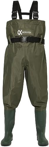 Duck and Fish PVC Chest Wader Boot Foot with Waist Belt