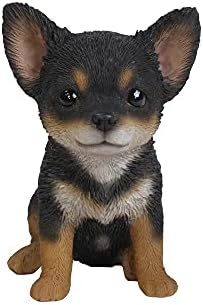 Hi-Line Gift Ltd Chihuahua Puppy Statue, Black/Brown