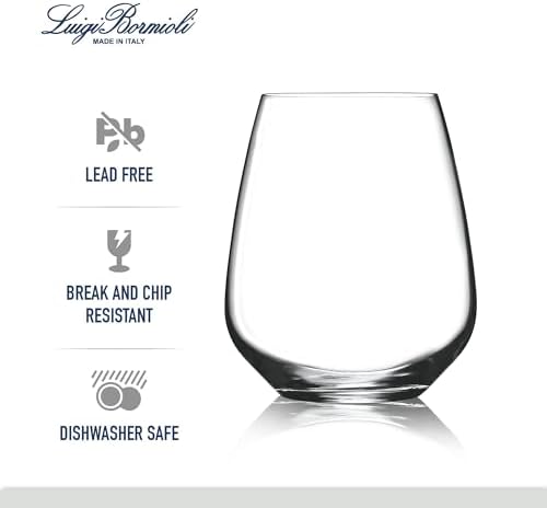 Luigi Bormioli Crescendo Bourgogne Wine Glasses - Clear, Set of 4