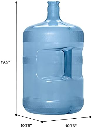 Brio 5 Gallon Plastic Crown Cap Reusable Water Bottle Container