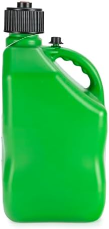 VP Racing 3562-CA, 5.5 Gallon Square Motorsport Jug Green w/ 14" Standard Hose (2 Pack) Close-Trimmed Cap and Neck for Tight Seal