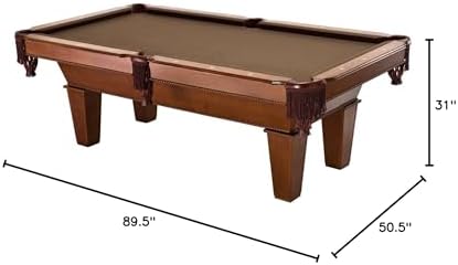 Fat Cat Frisco 7.5 Foot Pool Table, Billiard Table with Accuslate Surface, K66 Bumpers, Oak Finish, Includes Cues and Balls