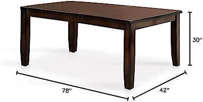 Furniture of America Dallas Transitional Dining Table, Dark Cherry